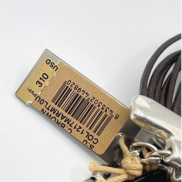 Uno De 50 OMARIBA Necklace Multi strand Leather layers cords beaded statement - Picture 8 of 16